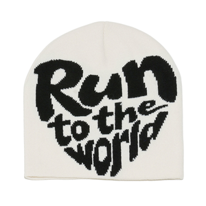 Gorro de punto unisex transfronterizo con letras en inglés, estilo europeo y americano, jacquard, 100% acrílico - Product Image 1