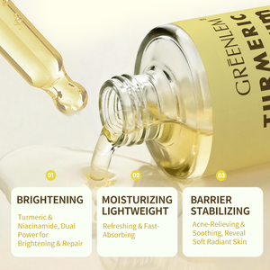 Sérum concentré au curcuma doux pour le visage, antioxydant, hydratant, réparateur des marques d'acné, soin quotidien de la peau - Product Image 4