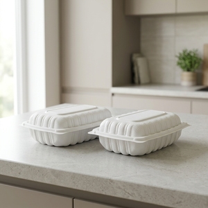 Kotak <span class=keywords><strong>Burger</strong></span> Plastik Ramah Lingkungan Baru, Dapat Digunakan Kembali, Bebas PFAS, Bebas BPA, Aman untuk Microwave, dengan Tutup, untuk Makanan Bawa Pulang - Product Image 3