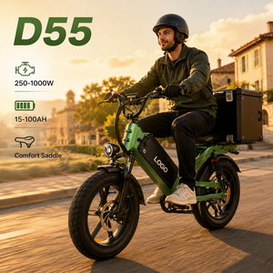 Bicicleta Eléctrica Híbrida D55 Personalizada con Motor en el Eje, Bicicleta de Montaña Eléctrica con Llantas Gruesas, Bicicleta Eléctrica Todoterreno, Velo Electrique - Product Image 1