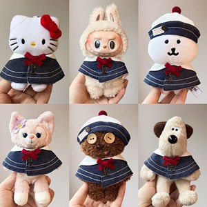 Ropa para muñecas de peluche de 17 cm, ropa azul marino, ropa para bebés, venta al por mayor, ropa para muñecas de 10 cm, capa, chal, ropa de moda para muñecas de juguete - Product Image 6