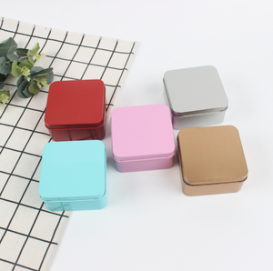 Tùy Chỉnh Cấp Thực Phẩm In Ấn Kim Loại Sô Cô La Biscuit <span class=keywords><strong>Tin</strong></span> Quảng Trường Ủng Hộ Hộp Nhỏ Vuông Trà Hộp Thiếc Kích Thước Trung Bình - Product Image 4