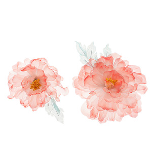Nouvelles pinces à cheveux originales, faites à la main, avec de grands motifs dégradés de pivoines, pour le maquillage, la photographie et les coiffures Hanfu. - Product Image 5