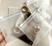 Sacs Cadeaux Ziplock en Gros Pochette à Bijoux Collier Bracelet Transparente Petite Sacoche à Fermeture Éclair en PVC Logo Personnalisé pour Bijoux