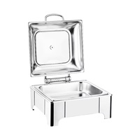 Réchaud buffet de luxe Kuntai en acier inoxydable, chauffage au gaz/carburant, capacité de 6 L, option de logo personnalisé, fournitures pour hôtels et restaurants