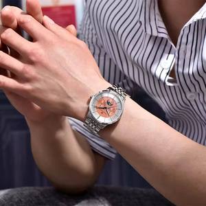 PAGANI DESIGN NOUVEAU 1795 Montre de luxe multifonctionnelle pour homme 40MM en acier inoxydable avec phases de lune, mouvement à quartz, étanche 100m, verre saphir - Product Image 4