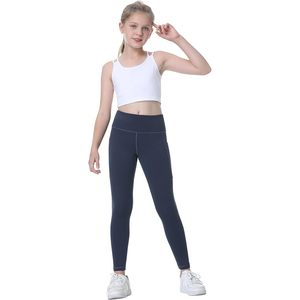 FOXA Girl's Athletic Leggings High Waist With Pockets Yoga <b>Pants</b> For Active Running <b>Dance</b> Tights - Product Image 6