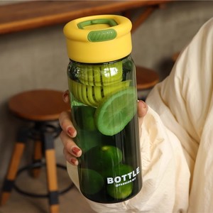 Aite Big Mouth <b>Cup</b> <b>Plastic</b> Water Bottle With Tea Infuser Large Capacity Portable For Women Summer Gift - Product Image 3