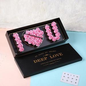 Boîte à fleurs rectangulaire de luxe <span class=keywords><strong>pour</strong></span> la fête des mères Boîte de la Saint-Valentin préservée avec <span class=keywords><strong>mot</strong></span> Deep Love I Love You Rose Mom Florist Box - Product Image 6