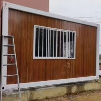 Mini-villa légère en acier, style moderne, pour hôtel-resort, maisonnette, usage en salon, bureau préfabriqué en panneaux sandwich