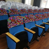 Offre Spéciale église extensible chaise dos couvre personnalisé traditionnel éthiopien croix conception salle de réunion chaise couverture arrière