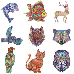 Оптовая продажа, деревянный пазл A4, уникальная головоломка в форме животного для взрослых, деревянный пазл - Product Image 4