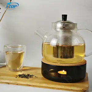 Özel tasarım klasik Metal çaydanlık isıtıcı taban paslanmaz çelik gümüş çay perçin isıtıcı çaydanlık isıtıcı Tealight tutucu ile