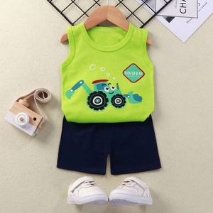 Ensemble de vêtements pour enfants, veste et short en coton d'été, nouveau modèle pour garçons et filles, version coréenne, vêtements pour bébés, vente en gros de vêtements pour enfants - Product Image 1