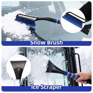 Brosse à neige en plastique pour roues de voiture, détachable avec poignée ergonomique en mousse, portable pour voitures, camions, SUV - Product Image 6