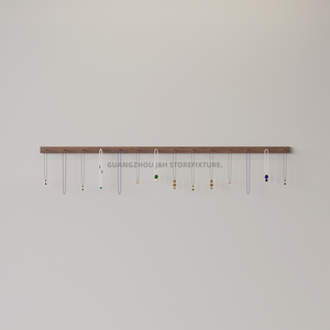 Nueva pantalla colgante, estante colgante montado en una sola <span class=keywords><strong>pared</strong></span>, llaves, joyería, collar, pulsera, cordón colgante, gancho de exhibición, estante, escaparate - Product Image 1