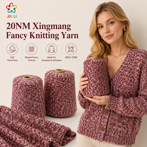 Fil à tricoter mélangé coton, <span class=keywords><strong>Tencel</strong></span>, laine et nylon, texturé étoilé 20NM, vente en gros d'usine, pour hauts tricotés haut de gamme pour <span class=keywords><strong>le</strong></span> quotidien - Product Image 1