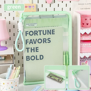PP Zippered Transparent Hand-held <strong>Document</strong> Storage <strong>Bag</strong> for Students Tutoring &amp; Book <strong>Carrying</strong> - Product Image 5