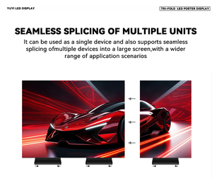 Led quảng cáo kỹ thuật số p2.5 P3 P4 gấp đôi hai mặt ba LED Tri gấp Poster có thể gập lại màn hình LED hiển thị - Product Image 6