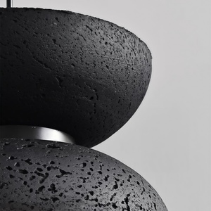 Lampe suspendue LED <span class=keywords><strong>vintage</strong></span> créative sur mesure en gros, lampe de chevet moderne en travertin noir pour îlot de cuisine - Product Image 4