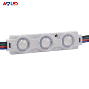 โมดูลไฟ LED RGB 5050 แบบหลายสี ปรับแต่งสีได้  IP67 ขนาด 70x16 มม. 5050 3LED 12V ดิจิตอล  กำลังไฟ 0.72 วัตต์ ขายส่ง - Product Image 1