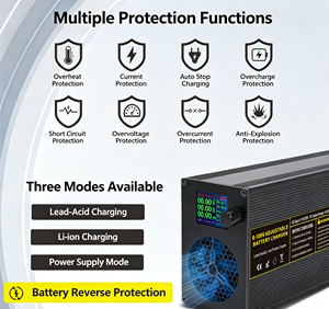 Cargador de Batería Ajustable de 0-100V 0-25A, 2500W de Alta Potencia para Baterías de 12V 24V 36V 48V 60V <span class=keywords><strong>72V</strong></span> Lifepo4, Li-ion, Plomo-Ácido y AGM - Product Image 4