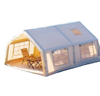 Tente de camping gonflable 2 chambres en tissu coton imperméable 17,28 pieds, très populaire