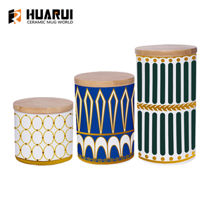 Huarui Best Price Sugar Container with Cork Lids Black pink Storage food Jars