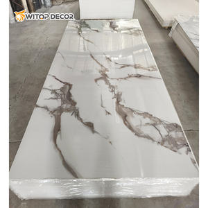 Luxury UV Sheets Marble Type Wall Panel Fireproof Faux Stone Modern Wall Panels <strong>Interior</strong> Boards Customized Size <strong>for</strong> <strong>Halls</strong> Villa - Product Image 2
