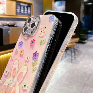 Cover <span class=keywords><strong>per</strong></span> Cellulare con Coniglietto e Fiori <span class=keywords><strong>per</strong></span> Ragazze, Pellicola Protettiva <span class=keywords><strong>per</strong></span> Obiettivo, Custodia Glitterata <span class=keywords><strong>per</strong></span> iPhone 11 12 13 14 15 Pro - Product Image 5
