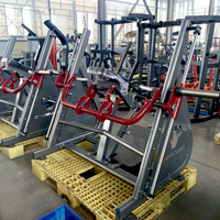 Máquina de remo lateral con carga de placas para entrenamiento de fuerza y ejercicio de espalda, equipo de fitness comercial