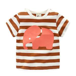Vêtements en gros pour enfants, t-shirts en coton rayés de différentes couleurs, achat en gros en provenance de Chine - Product Image 3