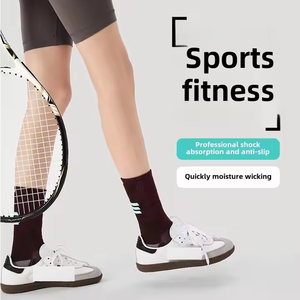 Chaussettes de sport professionnelles pour femmes <span class=keywords><strong>Bourgogne</strong></span> Crew Bottom Absorbant la sueur et respirant pour l'automne Running Skipping - Product Image 6