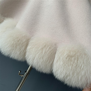<span class=keywords><strong>Manteau</strong></span> en fourrure cachemire pour <span class=keywords><strong>enfant</strong></span>, grand col en vraie fourrure de renard, Style ample, classique bébé doux et <span class=keywords><strong>chaud</strong></span>, à capuche, hiver - Product Image 5