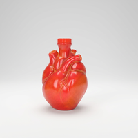 Carafe en céramique personnalisée en forme de cœur rouge sang, bouteille de stockage de vin en céramique personnalisée pour bar et cadeaux de fêtes