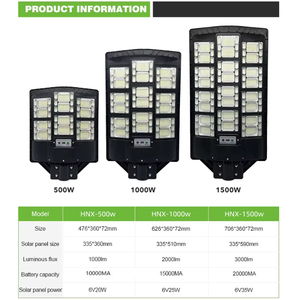 500w1000w1500w açık su geçirmez ev avlu ışık mühendislik yol özel süper parlak duvar ışık güneş sokak lambası - Product Image 2