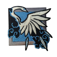 Vente en gros de patchs de broderie autocollants en forme d'animal personnalisés Tissu chenille écologique thermocollant pour chapeaux et vêtements