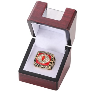 Anelli del Campionato 1983 dei Washington Redskins, Gioielli Classici di Football Americano in Lega di Zinco Placcata Oro con Scatola in Legno - Product Image 5