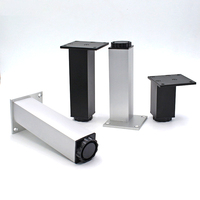 Zuo Gang Pieds d'armoire en métal réglables Pieds de meuble pour placard Meuble TV Canapé-lit Table basse-Alliage d'aluminium durable