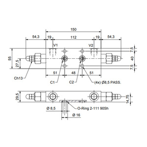 Omt 001.680.0 x0.a cân bằng van với cơ thể trong dòng bốn chiều đối trọng van thủy lực - Product Image 6