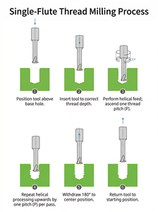 Fresa de roscar de carburo con recubrimiento TiAlN de 4 filos, paso 1.0 1.5, ODM OEM para mecanizado de alta velocidad - Product Image 5