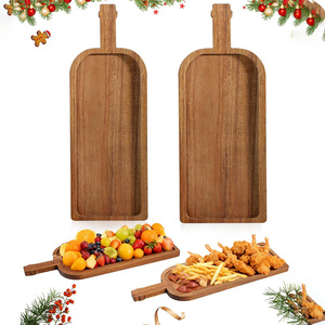 Tagliere in Legno di Acacia a Forma di Bottiglia di Birra o Vino, Vassoio per Salumi in Bambù, Piatto per Formaggi, Decorazione per Cucina e Regalo - Product Image 4