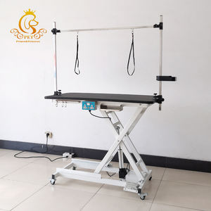 EUR PET Tavolo da Toelettatura Pieghevole e Regolabile per Animali Domestici Stile Semplice con Sollevamento Elettrico per Cani e Gatti Piano di Lavoro in Gomma Resistente - Product Image 1