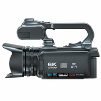 4 inç ekran canlı akışı Wifi Webcam 6 dijital vcamera kamera kamera kaydedici fotoğraf için 18X Zoom 6K dijital kamera
