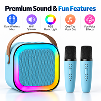Haut-parleur sans fil K12 avec microphone, machine de karaoké tout-en-un, karaoké mobile sans fil de bureau et portable