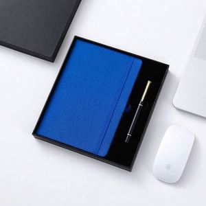 Wholesale Corporate Leather Notebook Gift Sets With Pen Customizable Luxury Stationery Item A5 Diary <b>Note</b> <b>Book</b> Gift Box for Men - Product Image 6