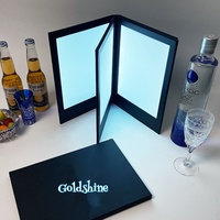Rechargeable LED Rétro-Éclairé Double A4 Page Menu Signe Titulaire Table Tente Affichage pour Restaurant Café Snack Bar pour Articles de Fête
