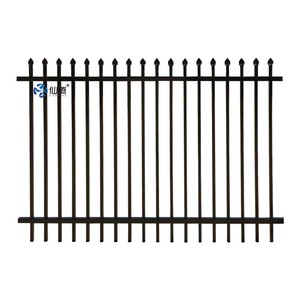 <span class=keywords><strong>Pas</strong></span> <span class=keywords><strong>cher</strong></span> Toutes sortes de panneaux de clôture de jardin Clôture en <span class=keywords><strong>fer</strong></span> <span class=keywords><strong>forgé</strong></span> ornemental galvanisé Revêtement en acier au zinc Clôture de jardin avec lance - Product Image 6