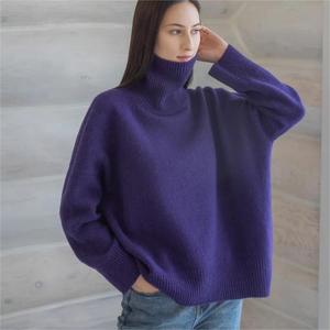 <span class=keywords><strong>Pull</strong></span> ample en tricot personnalisé pour <span class=keywords><strong>femme</strong></span>, col roulé, uni, grande taille, fabriqué en Russie, modèle 2026 - Product Image 4