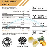 JULONG Marque privée Créatine remplie de liquide Gummy Creatine sans sucre Créatine pré-entraînement Créatine monohydrate Gummy Augmentation de l'énergie
